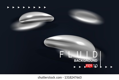 Liquid color background design Fluid gradient shapes composition futuristic