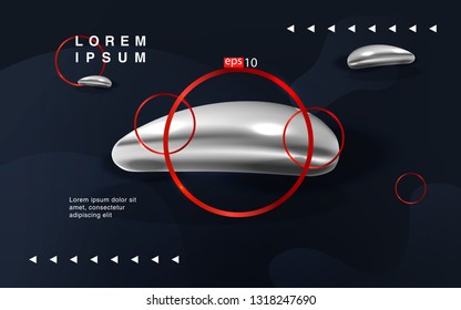 Liquid color background design Fluid gradient shapes composition futuristic