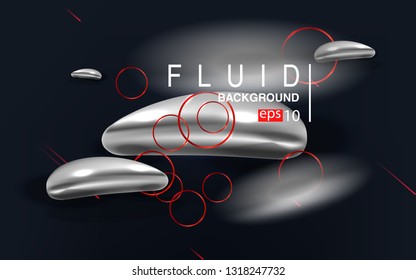Liquid color background design Fluid gradient shapes composition futuristic