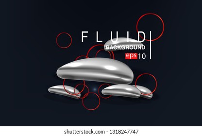 Liquid color background design Fluid gradient shapes composition futuristic