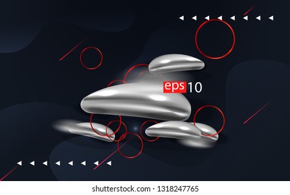 Liquid color background design Fluid gradient shapes composition futuristic