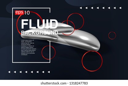 Liquid color background design Fluid gradient shapes composition futuristic