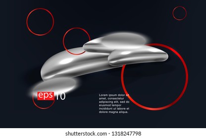 Liquid color background design Fluid gradient shapes composition futuristic