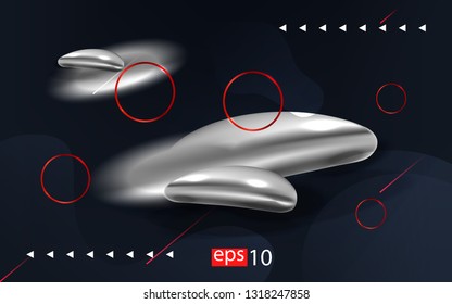 Liquid color background design Fluid gradient shapes composition futuristic