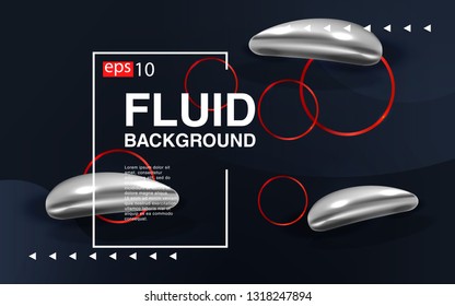 Liquid color background design Fluid gradient shapes composition futuristic