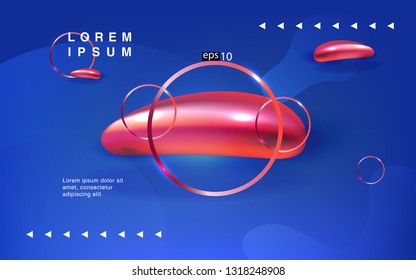 Liquid color background design Fluid gradient shapes composition futuristic