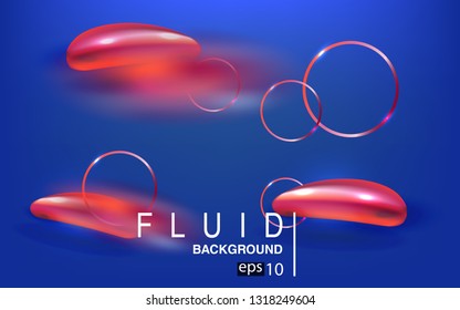Liquid color background design Fluid gradient shapes composition futuristic