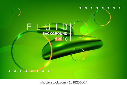 Liquid color background design Fluid gradient shapes composition futuristic