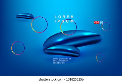 Liquid color background design Fluid gradient shapes composition futuristic