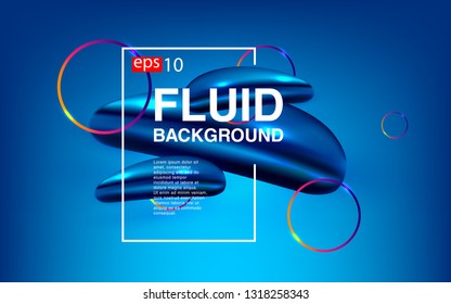 Liquid color background design Fluid gradient shapes composition futuristic