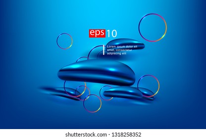 Liquid color background design Fluid gradient shapes composition futuristic