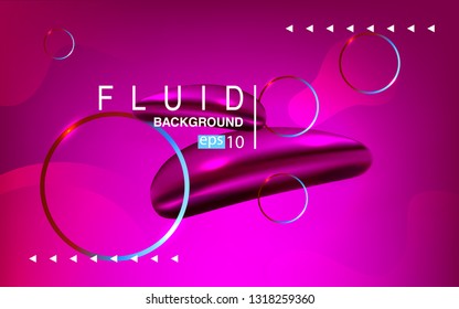 Liquid color background design Fluid gradient shapes composition futuristic