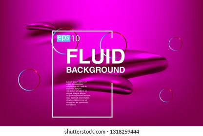 Liquid color background design Fluid gradient shapes composition futuristic