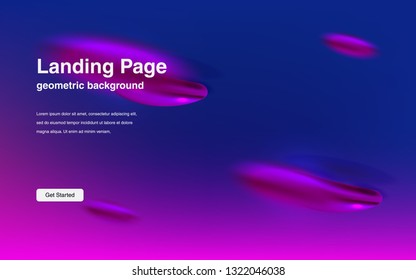 Liquid color background design Fluid gradient shapes composition Futuristic design posters for landing page