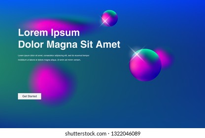 Liquid color background design Fluid gradient shapes composition Futuristic design posters for landing page