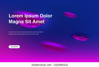 Liquid color background design Fluid gradient shapes composition Futuristic design posters for landing page