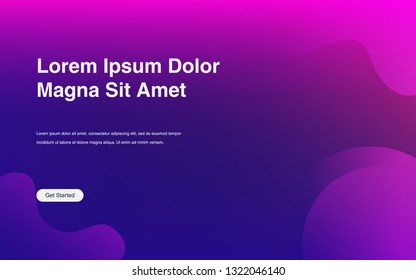 Liquid color background design Fluid gradient shapes composition Futuristic design posters for landing page