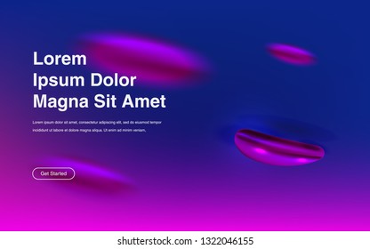Liquid color background design Fluid gradient shapes composition Futuristic design posters for landing page