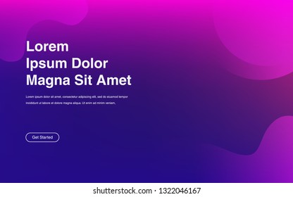 Liquid color background design Fluid gradient shapes composition Futuristic design posters for landing page