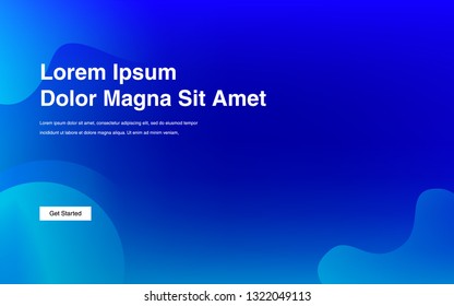 Liquid color background design Fluid gradient shapes composition Futuristic design posters for landing page
