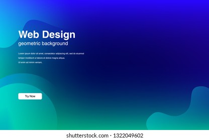 Liquid color background design Fluid gradient shapes composition Futuristic design posters for landing page