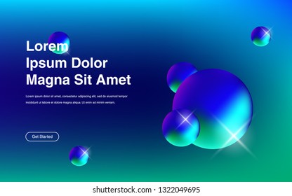 Liquid color background design Fluid gradient shapes composition Futuristic design posters for landing page