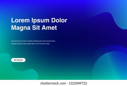Liquid color background design Fluid gradient shapes composition Futuristic design posters for landing page