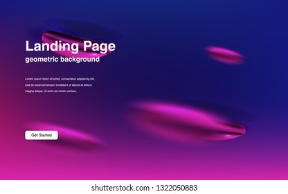 Liquid color background design Fluid gradient shapes composition Futuristic design posters for landing page