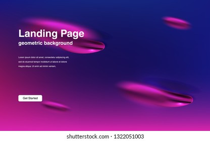Liquid color background design Fluid gradient shapes composition Futuristic design posters for landing page