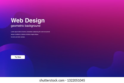 Liquid color background design Fluid gradient shapes composition Futuristic design posters for landing page
