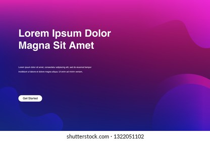 Liquid color background design Fluid gradient shapes composition Futuristic design posters for landing page