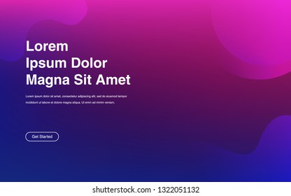 Liquid color background design Fluid gradient shapes composition Futuristic design posters for landing page