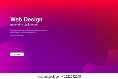Liquid color background design Fluid gradient shapes composition Futuristic design posters for landing page