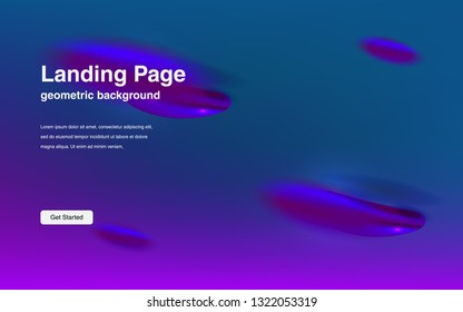 Liquid color background design Fluid gradient shapes composition Futuristic design posters for landing page
