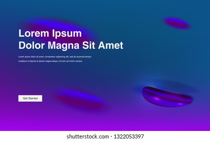 Liquid color background design Fluid gradient shapes composition Futuristic design posters for landing page