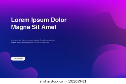 Liquid color background design Fluid gradient shapes composition Futuristic design posters for landing page
