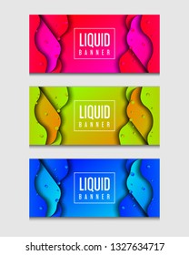 Liquid color background design. Fluid gradient shapes composition. Futuristic design posters. Eps10 vector.