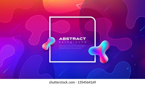 Liquid color background design. Fluid gradient shapes composition. Futuristic design posters. Eps10 vector.