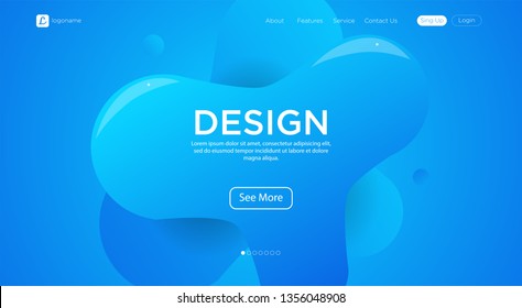 Liquid color background design fluid gradient shapes composition