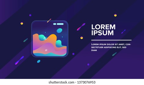 Liquid color background design. Fluid gradient shapes composition.