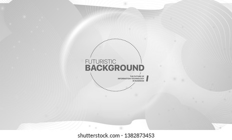 Liquid color background design. Fluid gray gradient shapes. Design landing page. Futuristic abstract composition. Vector Illustration