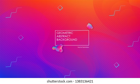 Liquid color background design. Fluid gradient shapes design landing page. Futuristic abstract composition. Vector Illustration