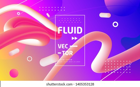 Liquid color background design. Fluid gradient shapes composition. Futuristic design posters