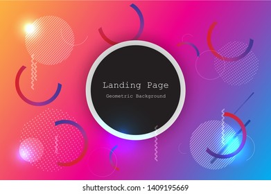 Liquid color background design with Fluid gradient shapes composition and Futuristic design landing page. Eps10