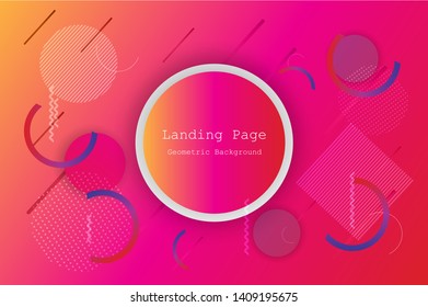 Liquid color background design with Fluid gradient shapes composition and Futuristic design landing page. Eps10