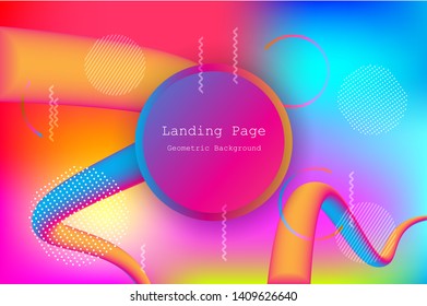 Liquid color background design with Fluid gradient shapes composition and Futuristic design landing page. Eps10