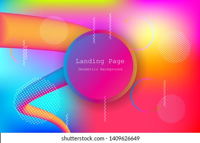 Liquid color background design with Fluid gradient shapes composition and Futuristic design landing page. Eps10