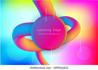 Liquid color background design with Fluid gradient shapes composition and Futuristic design landing page. Eps10