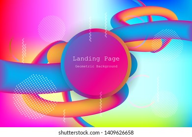 Liquid color background design with Fluid gradient shapes composition and Futuristic design landing page. Eps10