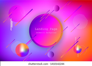 Liquid color background design with Fluid gradient shapes composition and Futuristic design landing page. Eps10